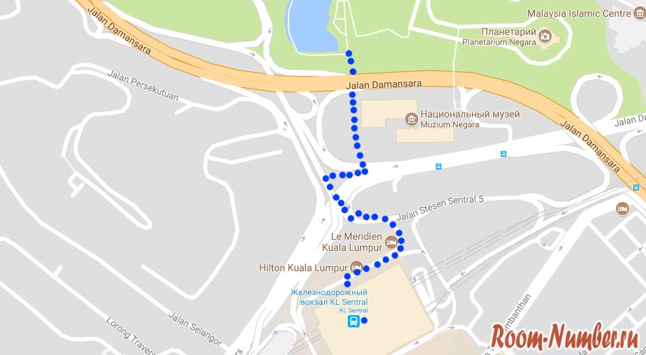 карта как пройти в парк пердана в куала лумпур от метро кл централ