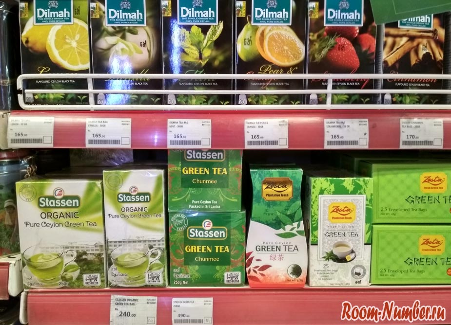 Настоящий чай Dilmah в магазине в шри ланке