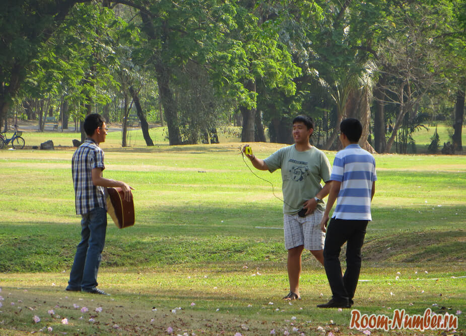 тайцы в парке