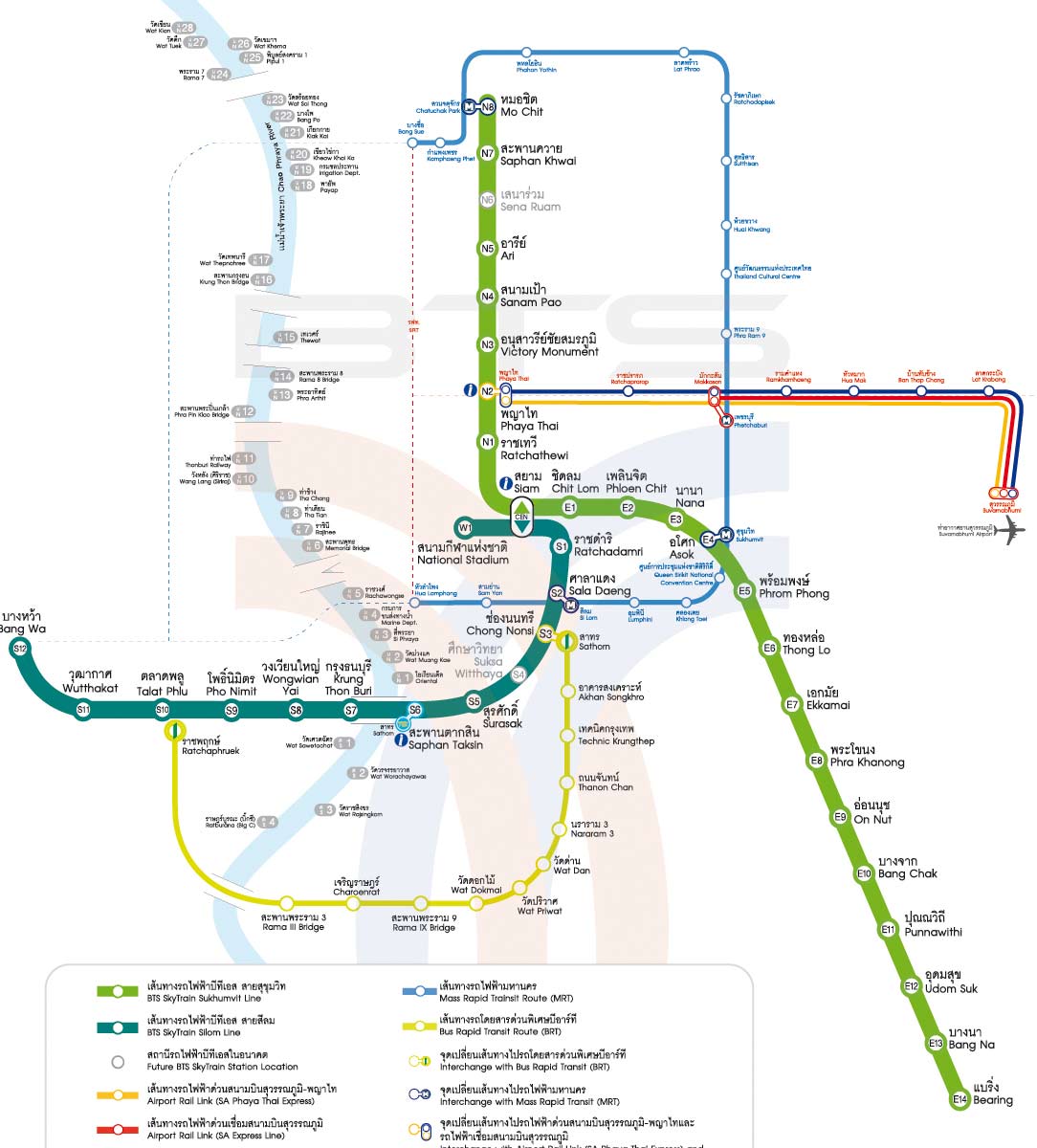 схема метро бангкока
