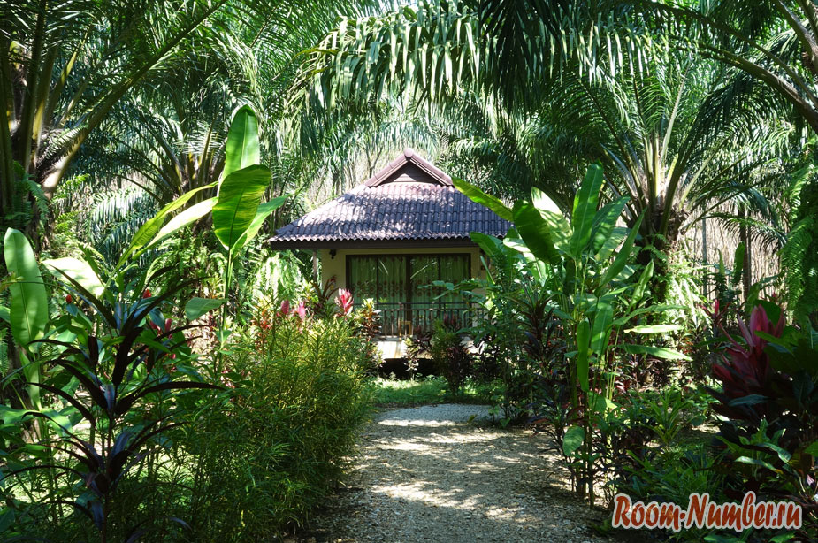 Khao Sok Palm Garden Resort – наш отель в Као Соке. Домики в пальмовой роще