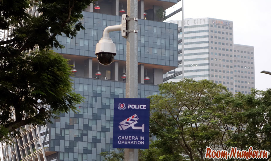 камера видеонаблюдения полиции в сингапуре