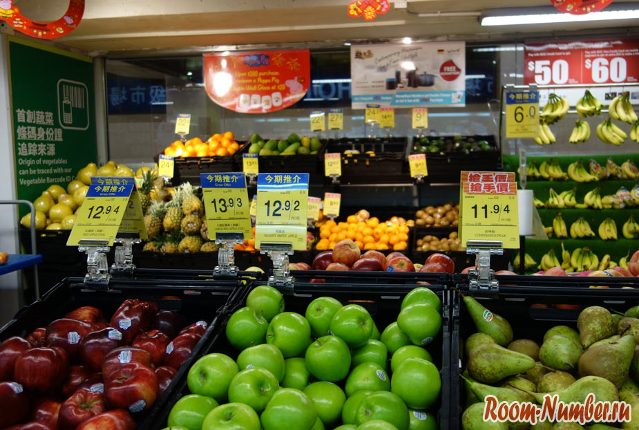 Цены на продукты в Гонконге