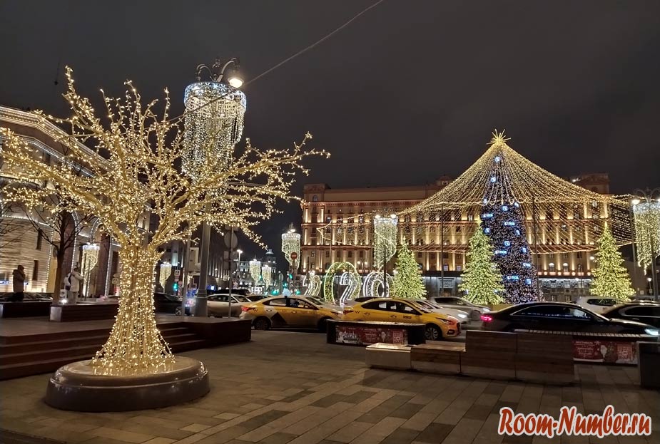 Подсветка зимой в москве